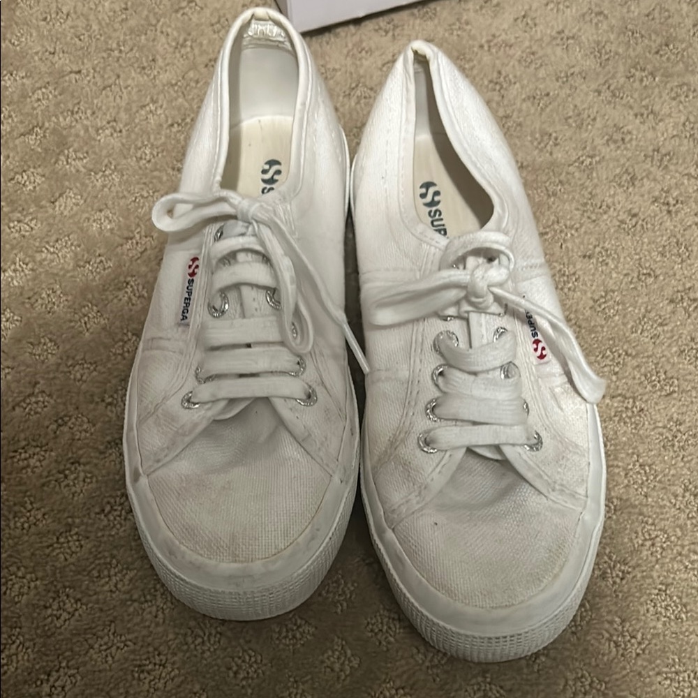Superga White Canvas Sneakers